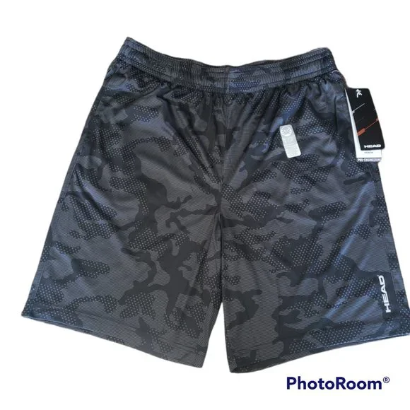 HEAD Men's Pop Camo Athletic Short - Black Camo - Picture 1 of 9